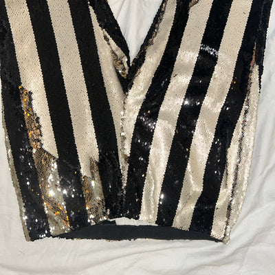 Marques Almeida £310 Black Ivory & Gold Sequin Pants XS