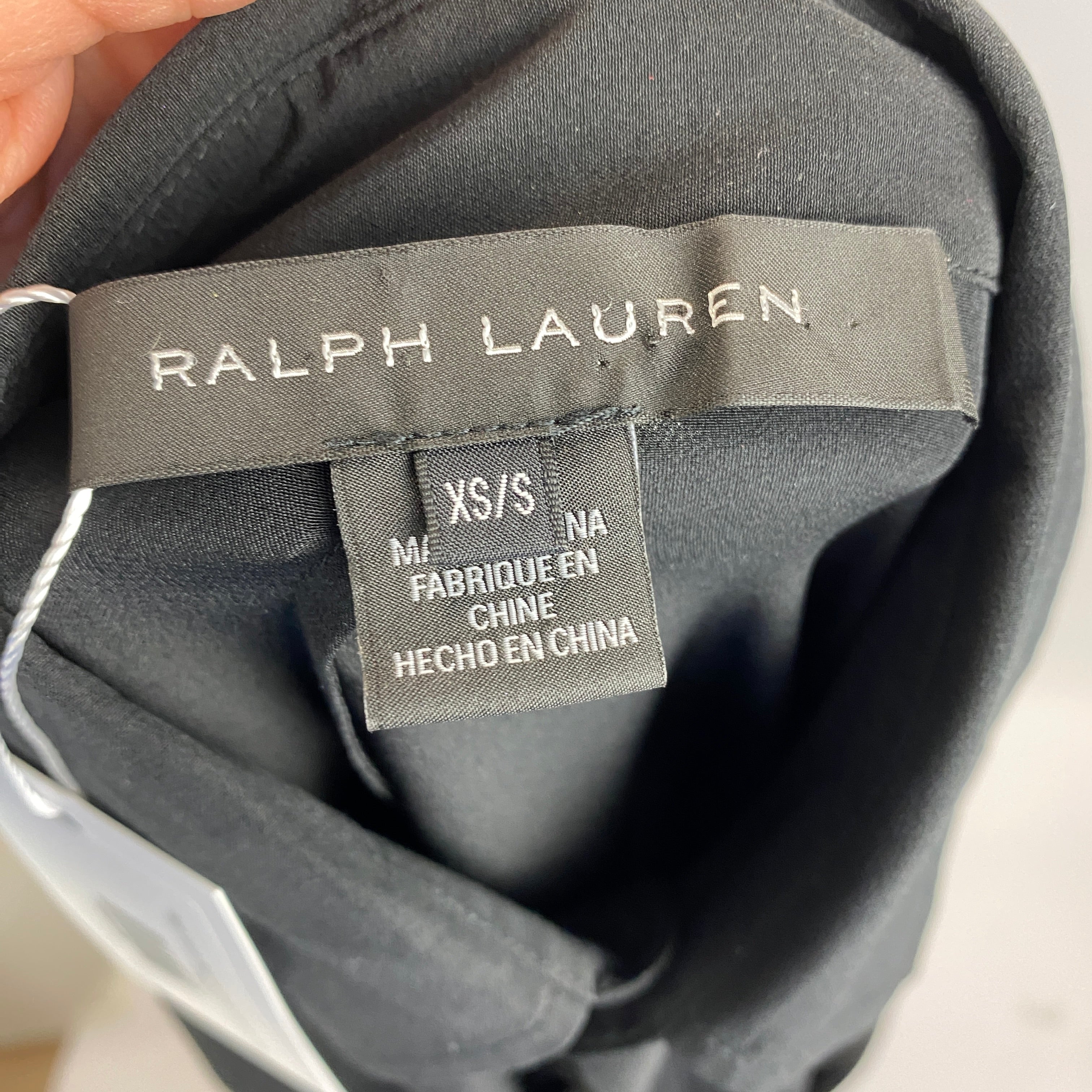Ralph Lauren Black Silk Longline Safari Shirt XS/S/M/L