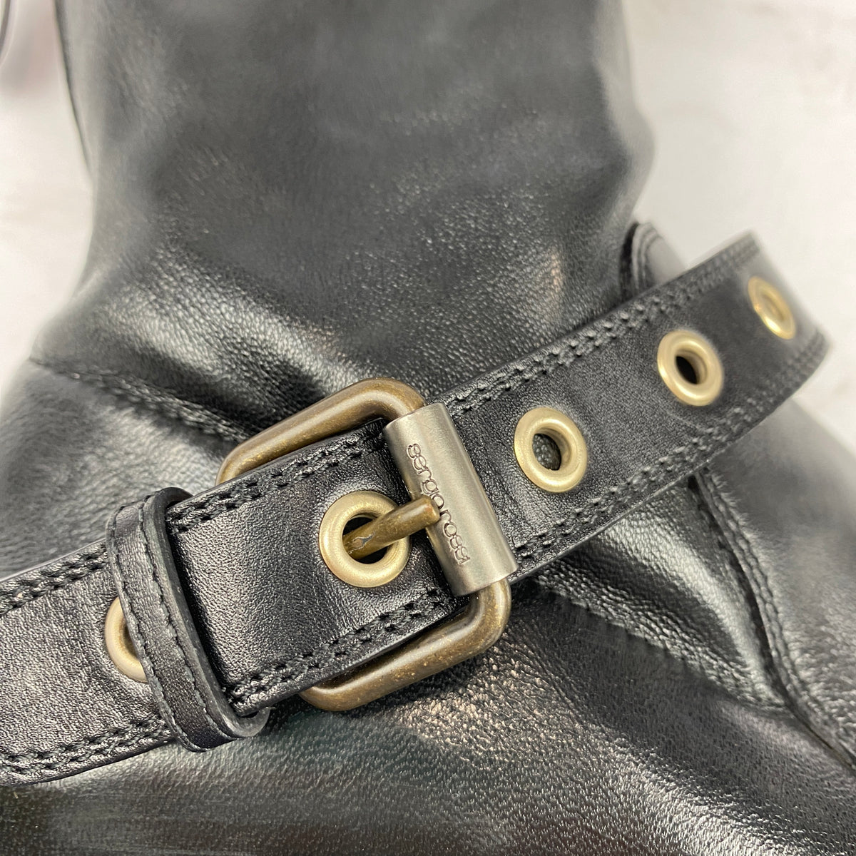 Sergio Rossi Black Over The Knee Biker Boots 39.5