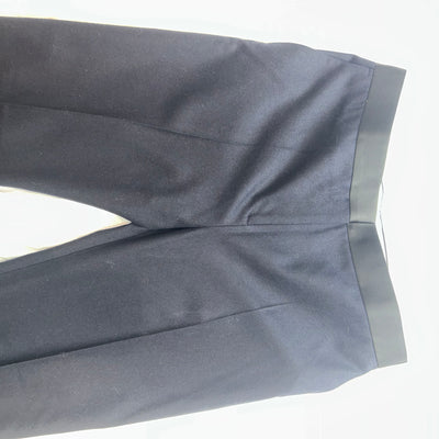 Celine Brand New Navy Wool Straight Leg Trousers M