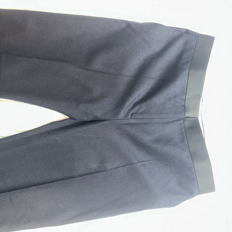 Celine Brand New Navy Wool Straight Leg Trousers M