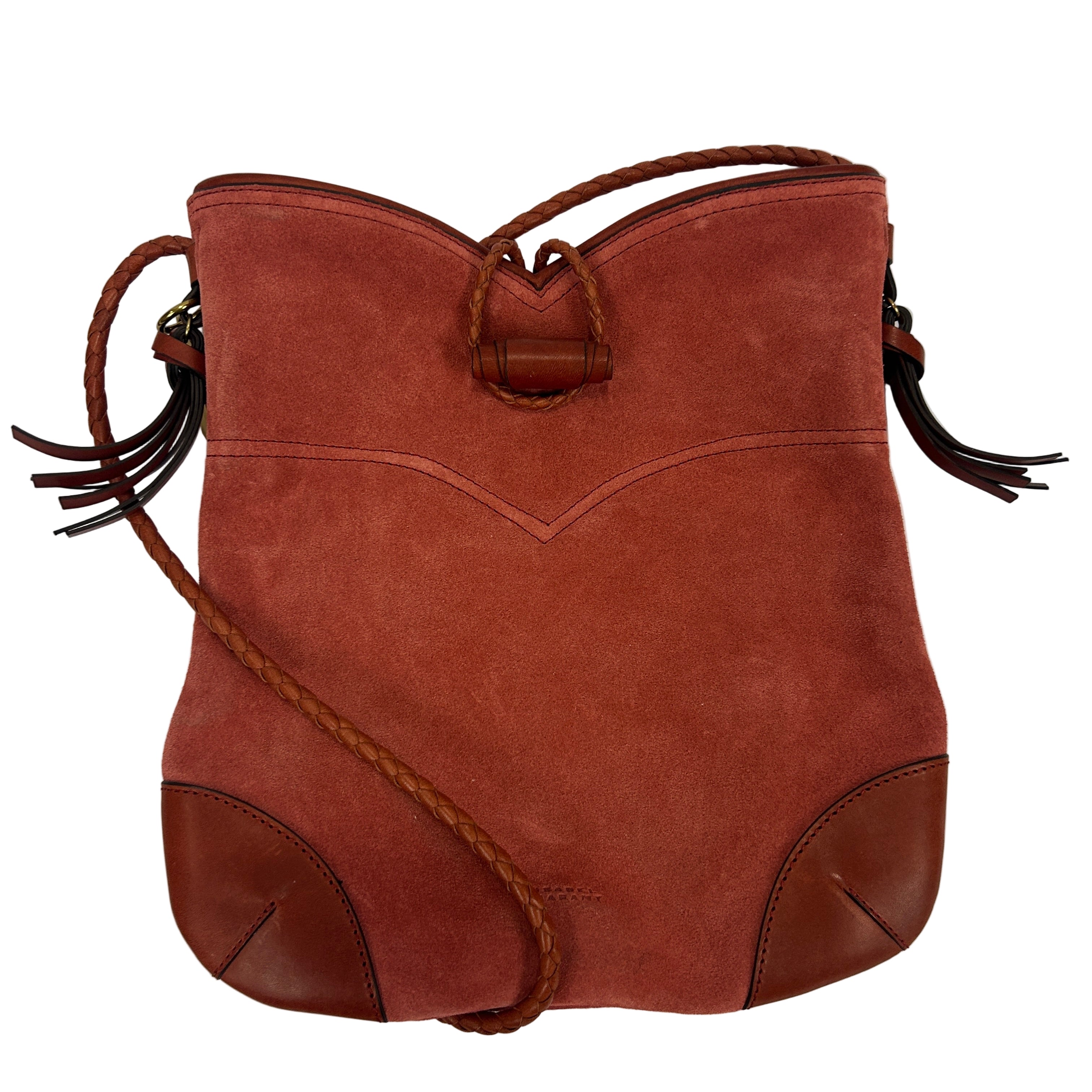 Isabel Marant £495 Rose Pink Suede Tyag Shoulderbag