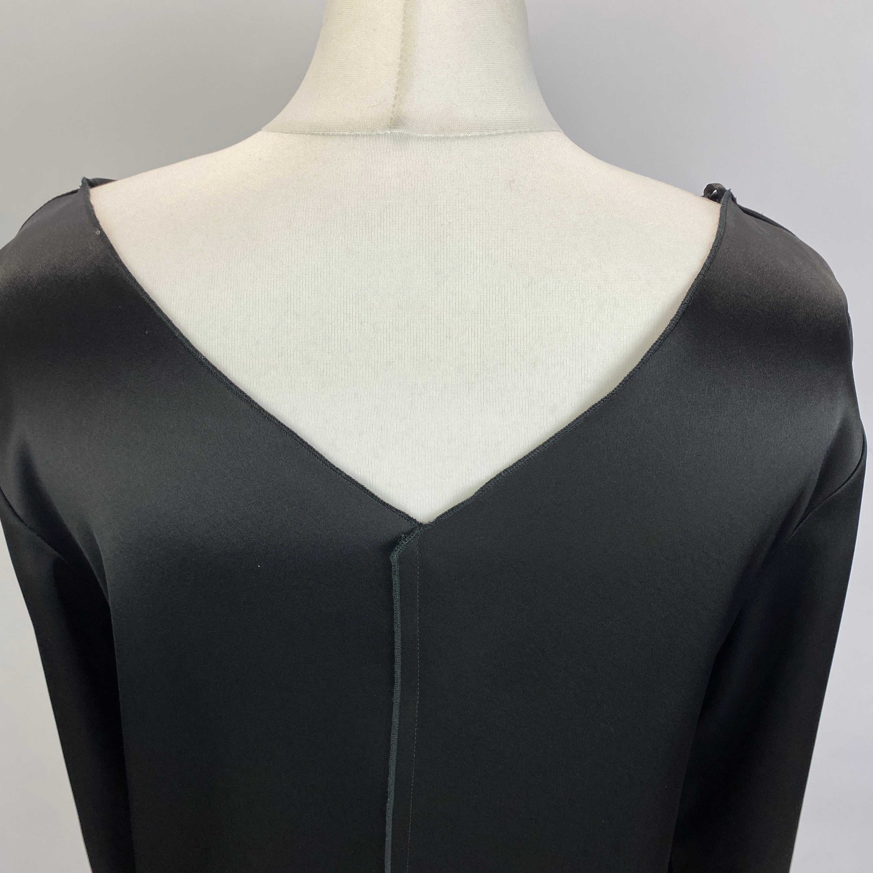 Gerard Darel New £140 Black Heavy Satin Tunic M