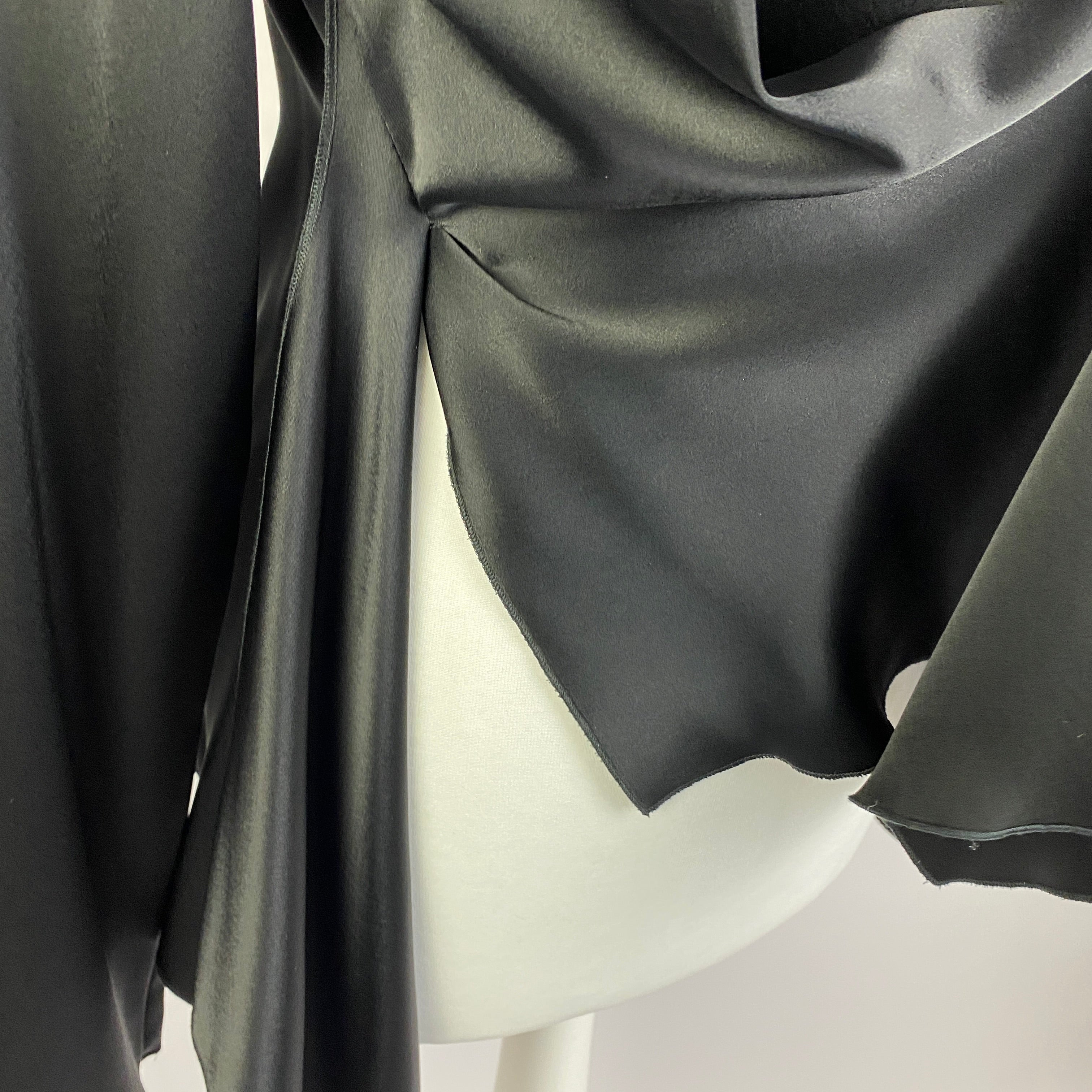 Gerard Darel New £140 Black Heavy Satin Tunic M