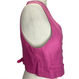 LoveShackFancy Brand New £270 Pink Tintley Vest Waistcoat L