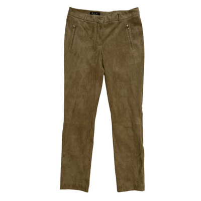 Loro Piana Limestone Suede Trousers M