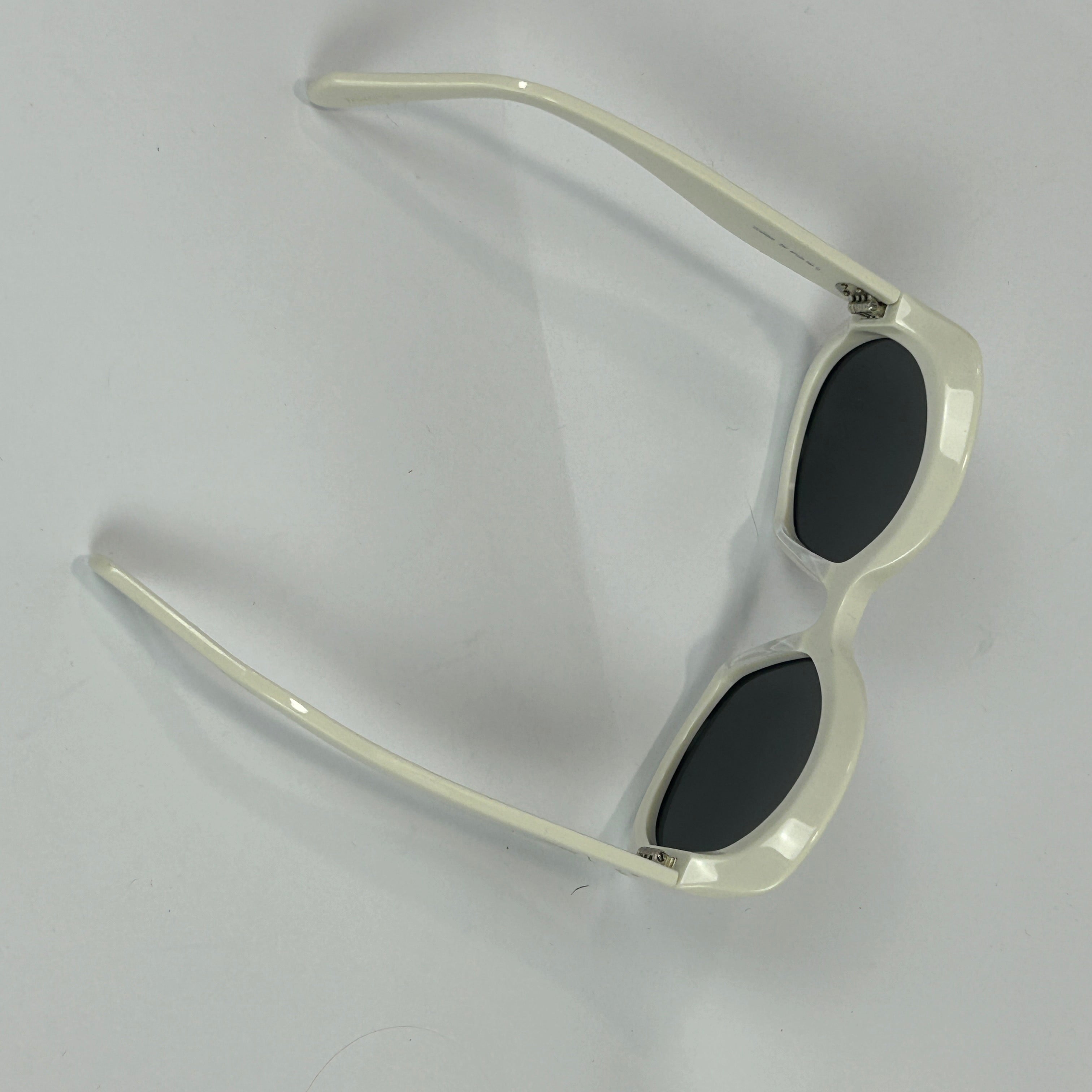 Celine £350 White Resin Mirror Lens Sunglasses