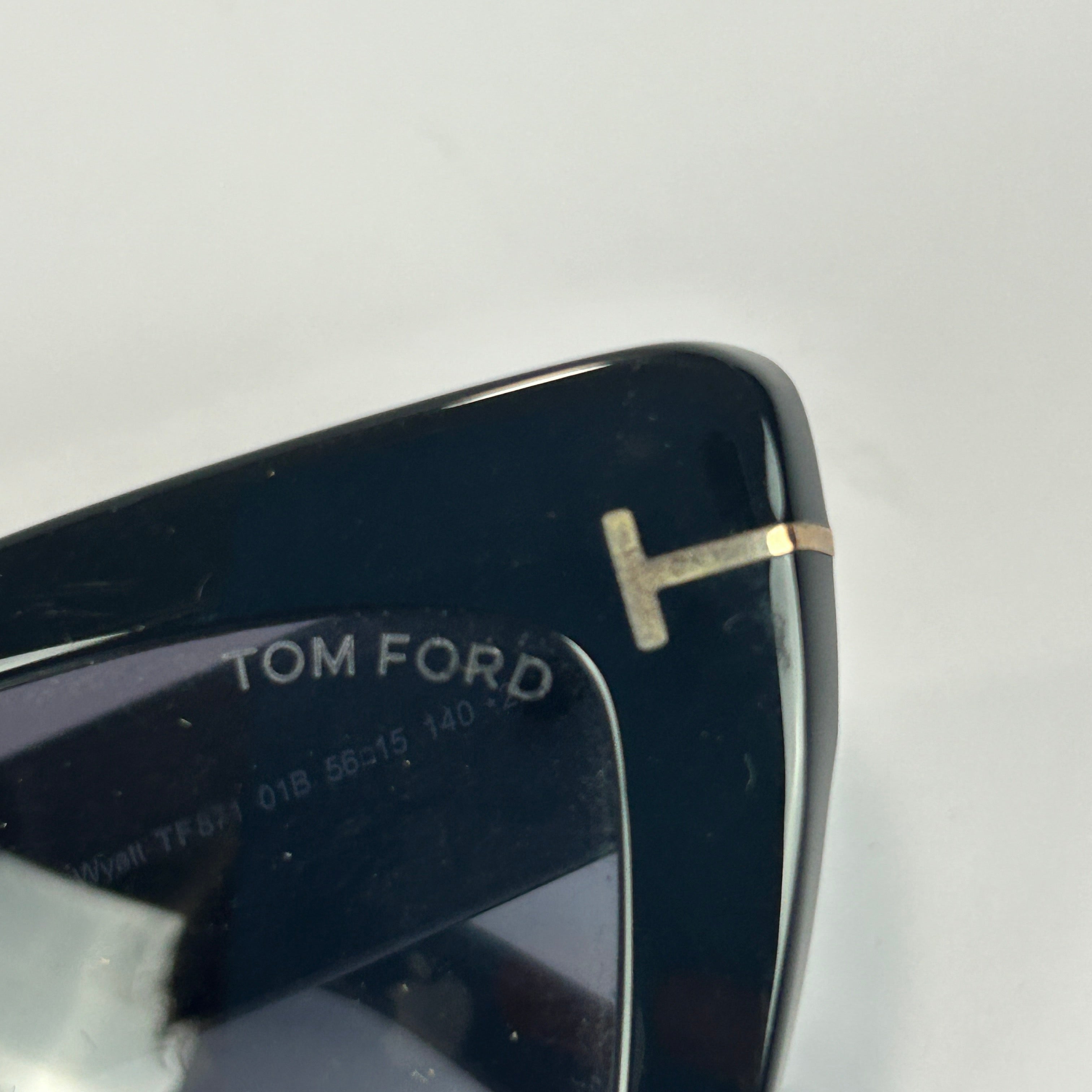 Tom Ford £320 Black Wyatt Cats Eye Sunglasses