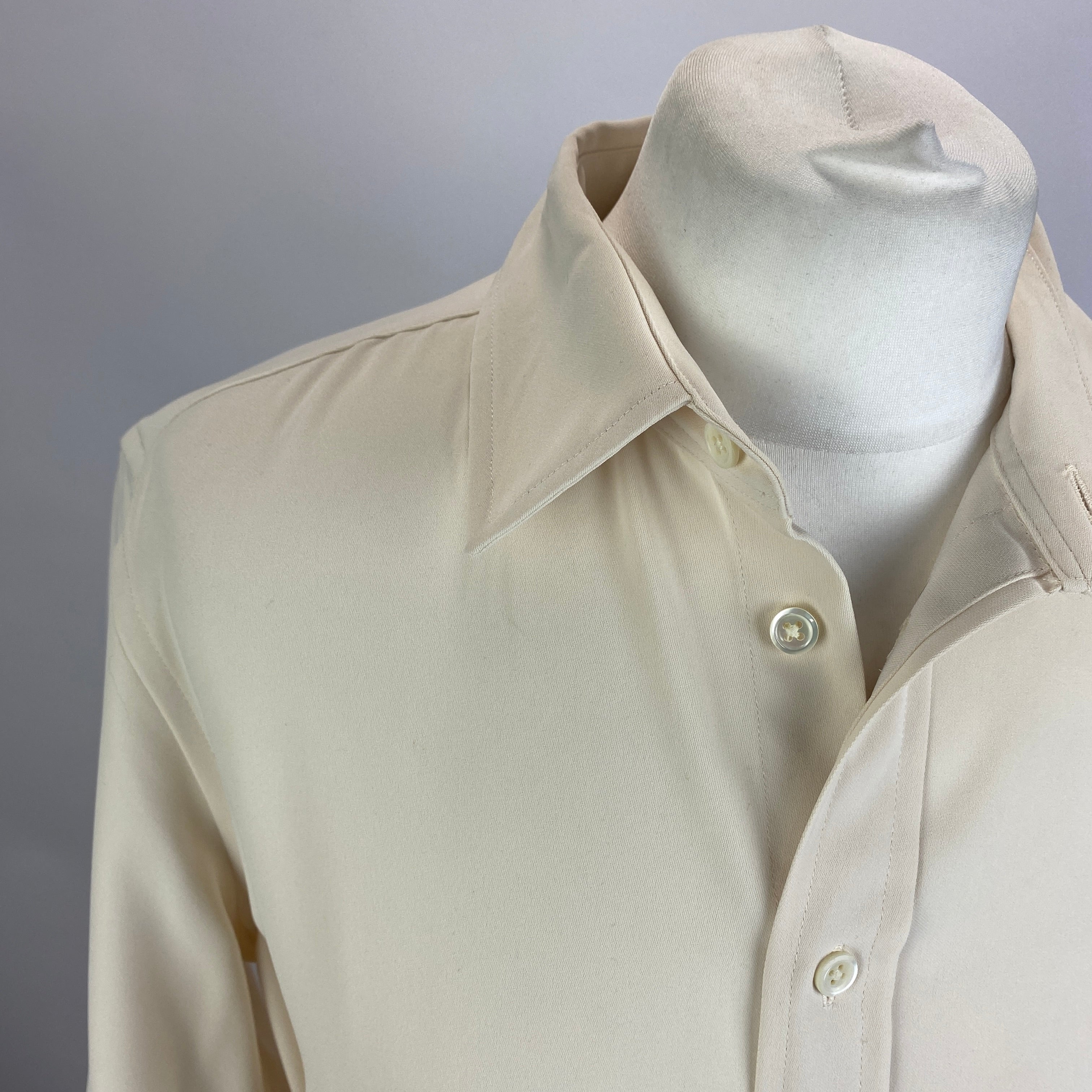 Ralph Lauren New Cream Crepe Shirtdress XS
