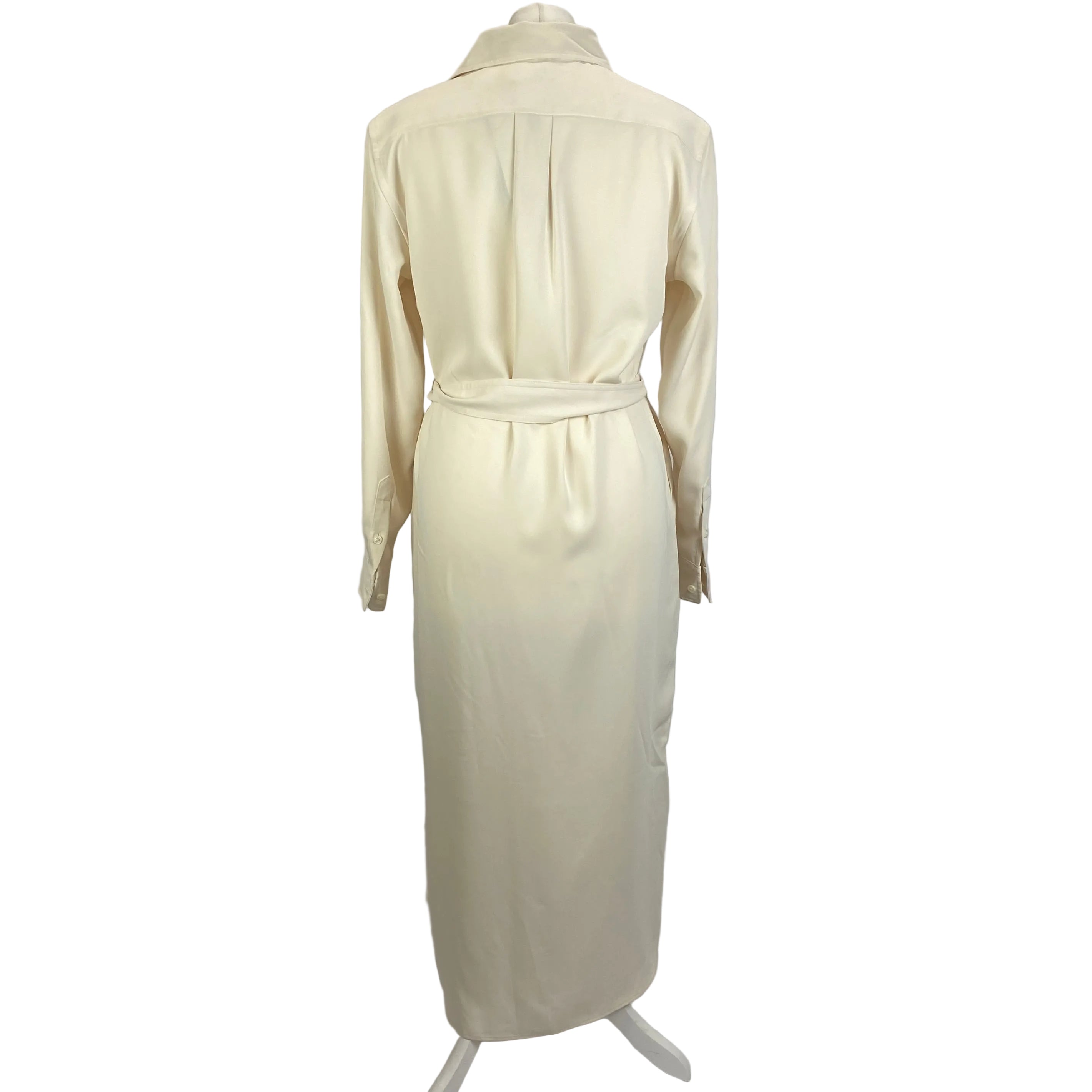 Ralph Lauren New Cream Crepe Shirtdress XS