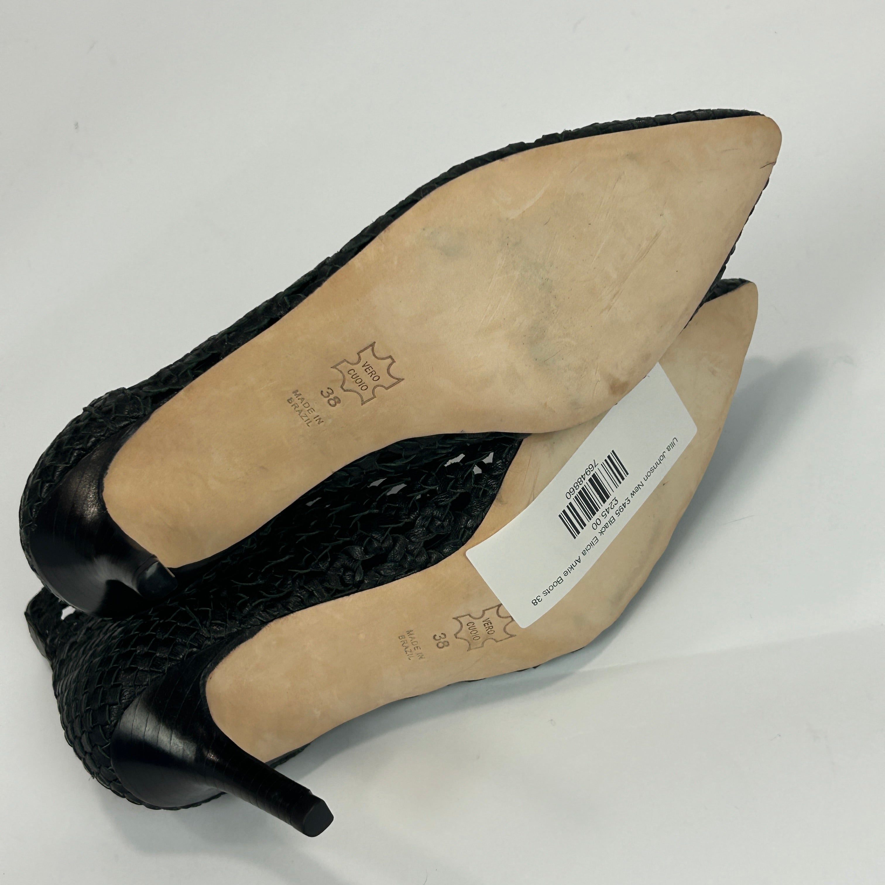 Ulla Johnson New £495 Black Elicia Ankle Boots 38