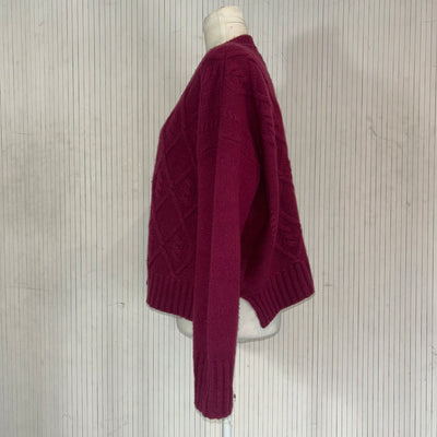 Bamford Fuchsia Boxy Silk & Cashmere Cardigan M/L/XL