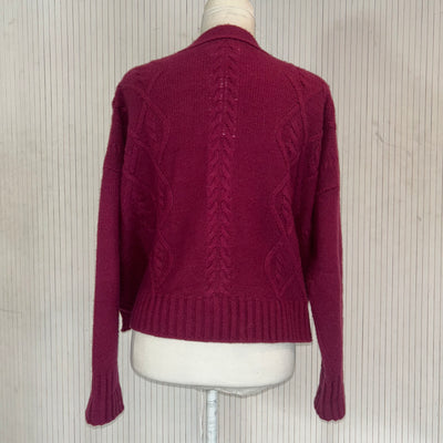 Bamford Fuchsia Boxy Silk & Cashmere Cardigan M/L/XL