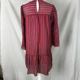 Vanessa Seward Brand New $710 Pink Stripe Silk Jacquard Mini Dress XS