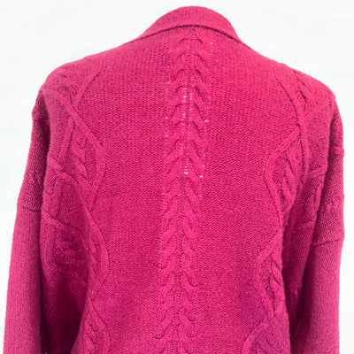 Bamford Fuchsia Boxy Silk & Cashmere Cardigan M/L/XL