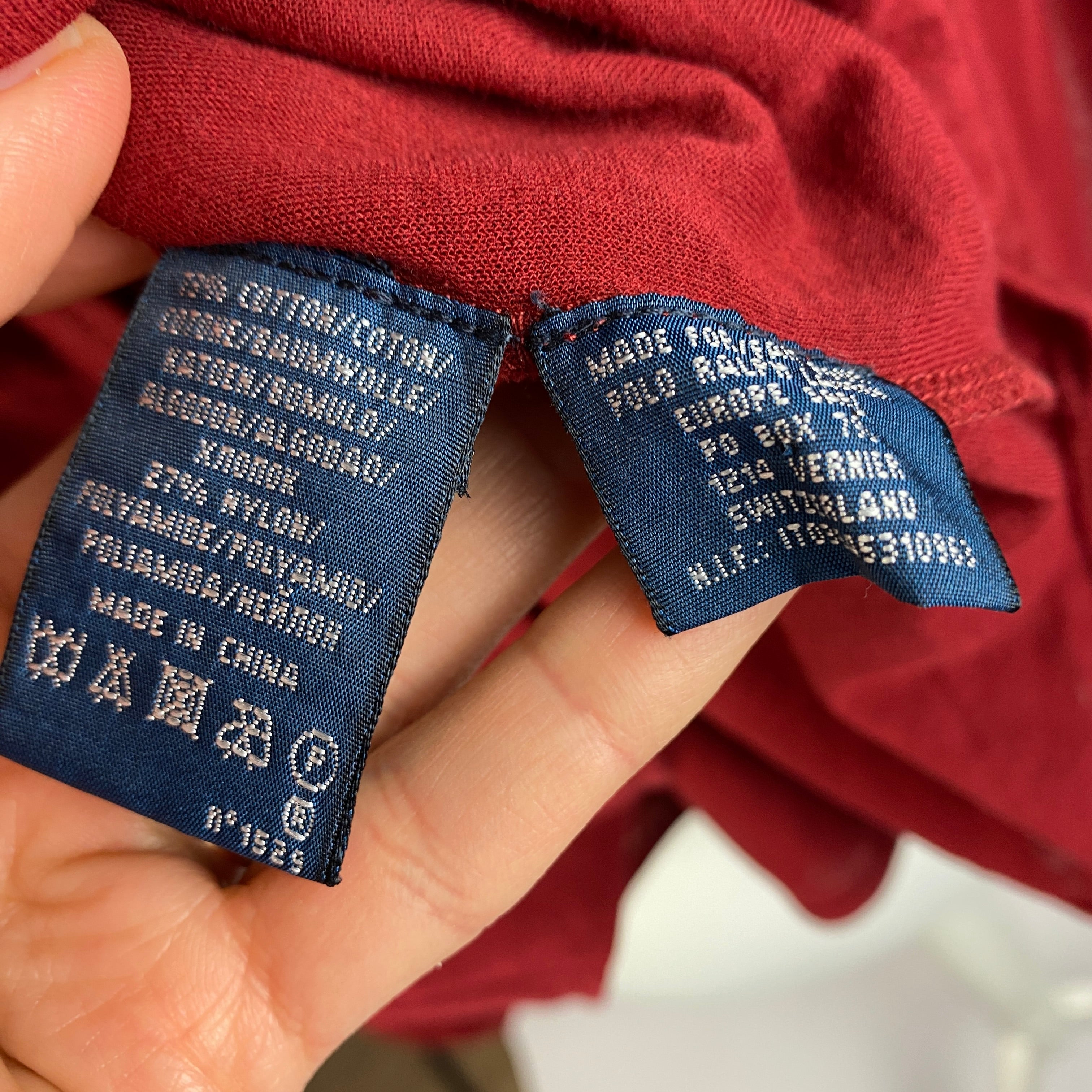 Ralph Lauren Claret Jersey & Voile Ruffle Shirt L
