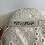 Scotch & Soda Ivory Broderie Anglais Tunic Top M
