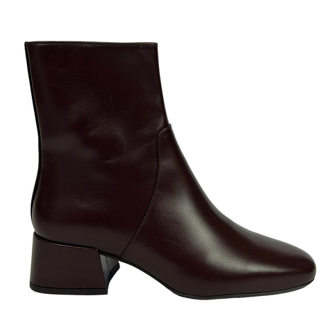 Sezane New £195 Chocolate Leather Paulette Ankle Boots 38