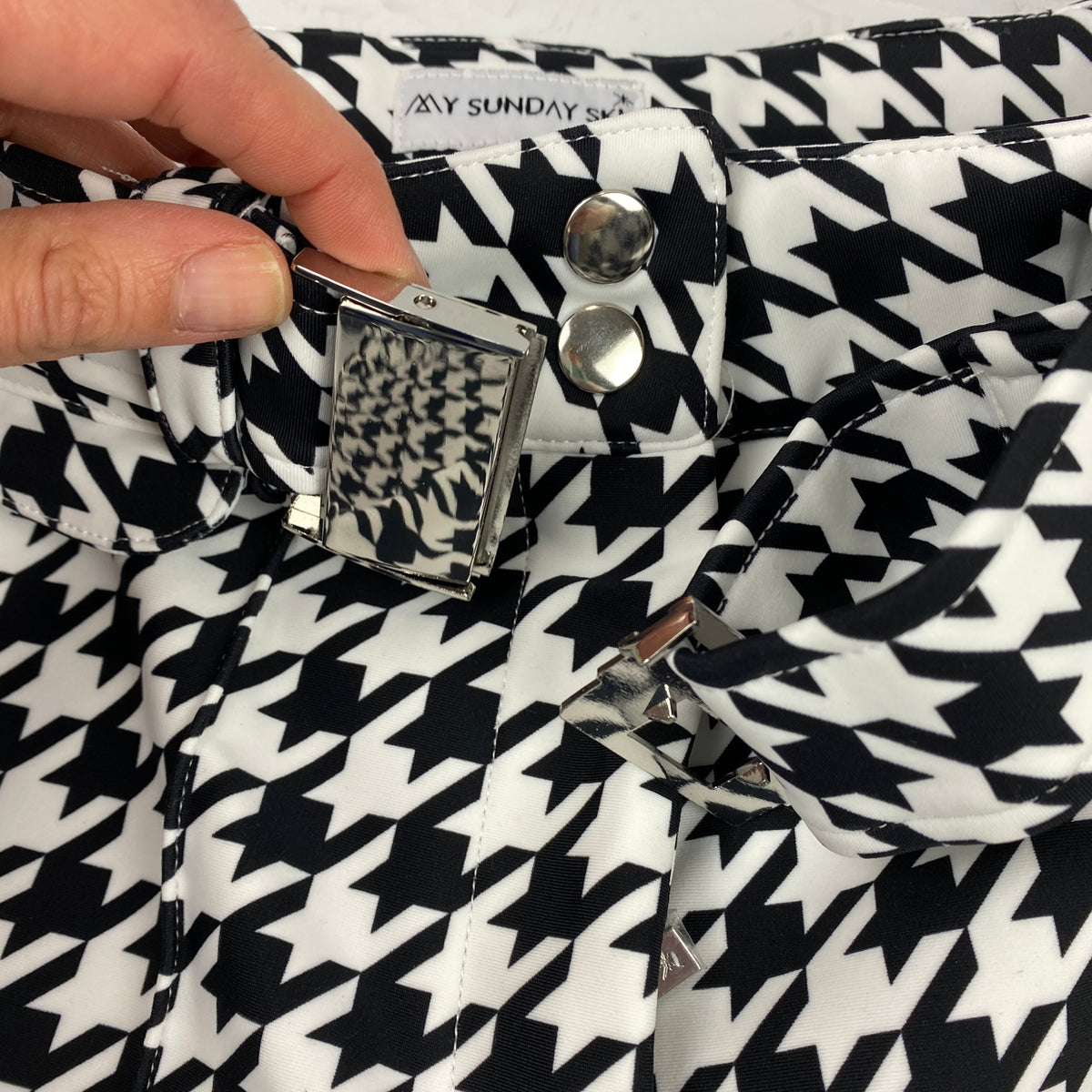 My Sunday Ski New £210 Houndstooth Ski Pants XS