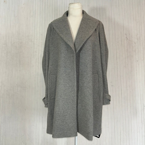 Burberry Pale Grey Pure Cashmere Belted Coat XS