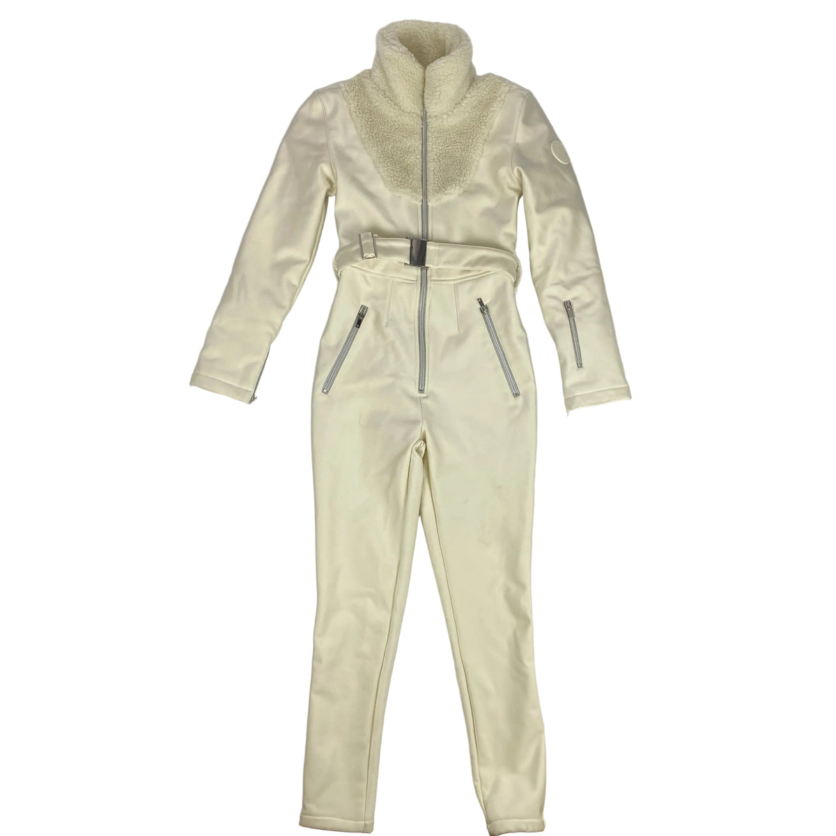 My Sunday Ski New £545 Cream Faux Fur Ski Suit S