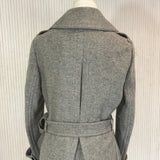 Burberry Pale Grey Pure Cashmere Belted Coat XS