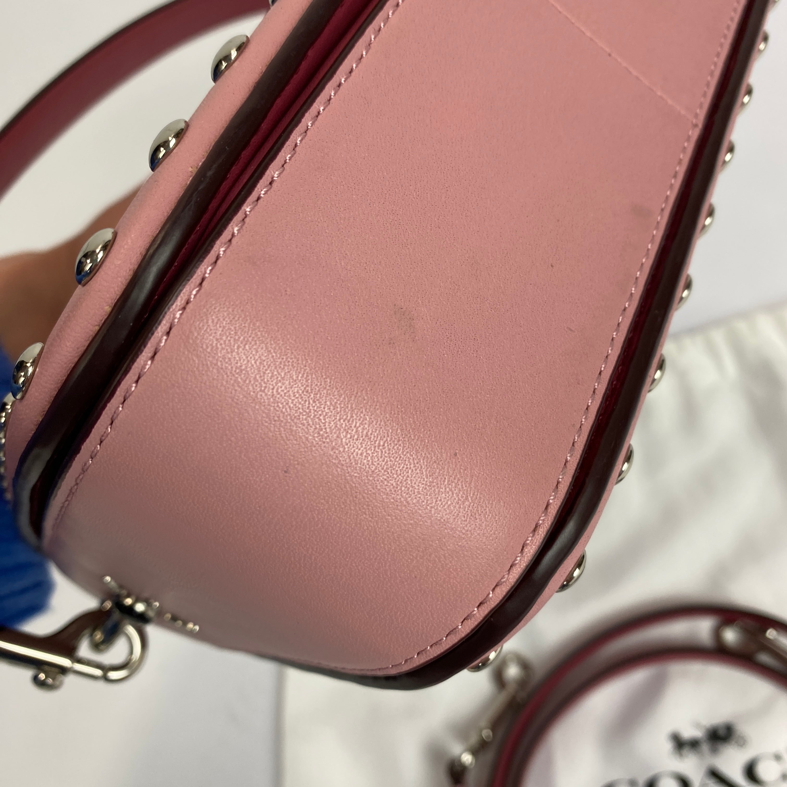 Coach £495 Pink Page Crossbody Bag with Western Rivets