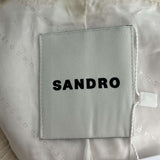 Sandro Cream Slubby Cotton Oversize Blazer S
