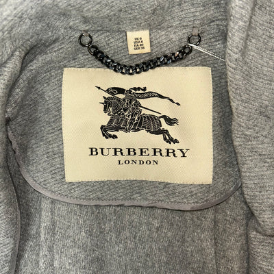 Burberry Pale Grey Pure Cashmere Belted Coat XS