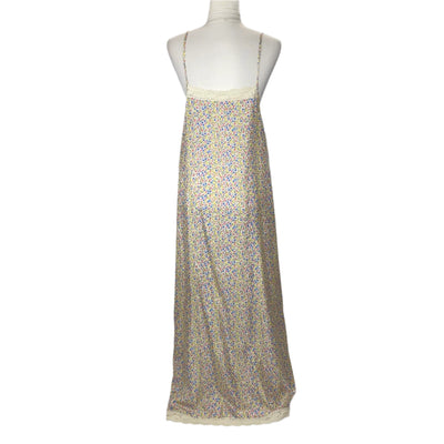 Pero Brand New £620 Cream Floral Silk Slip Dress S