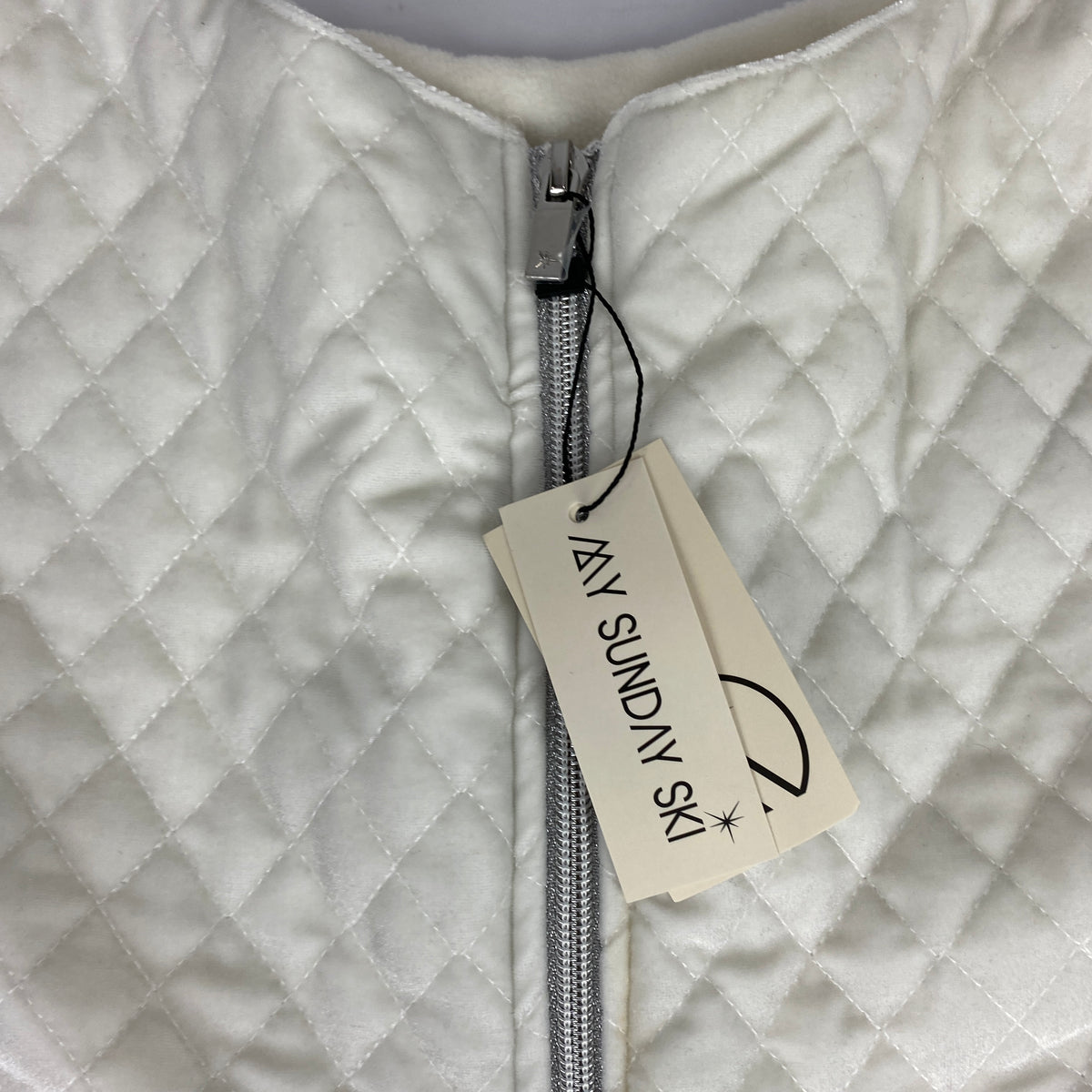 My Sunday Ski New £265 Ivory Quilted Salopettes S
