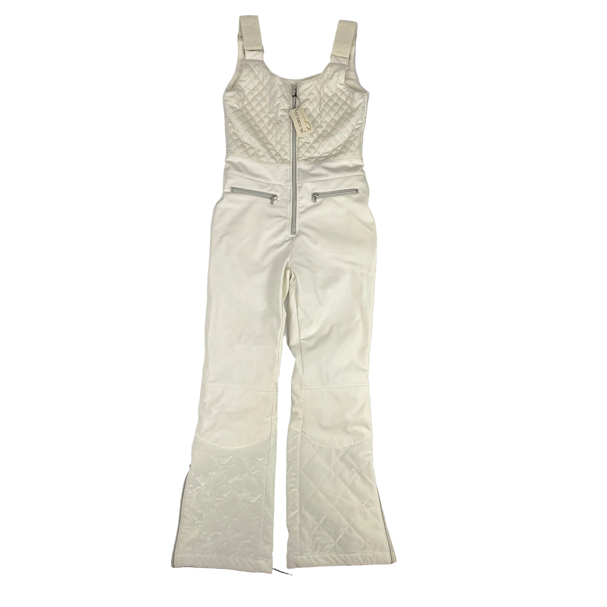 My Sunday Ski New £265 Ivory Quilted Salopettes S