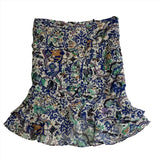 Isabel Marant Indigo Print Silk Mix Mini Skirt XXS