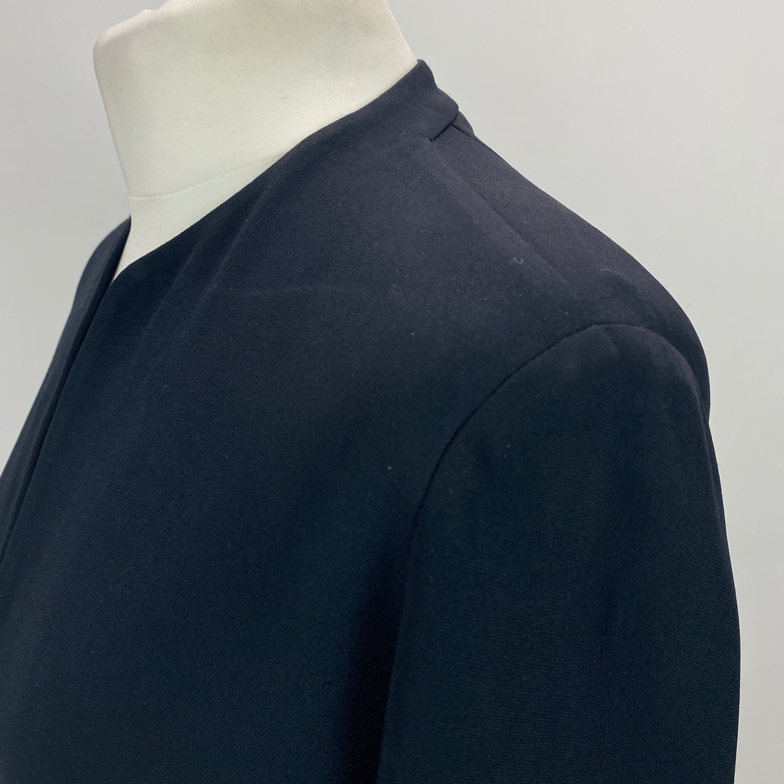 The Row Navy Crepe De Chine Longline Tunic Top M