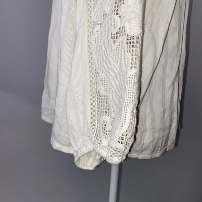 Ulla Johnson £300 Ecru Cotton & Lace Tunic Top S/M/L