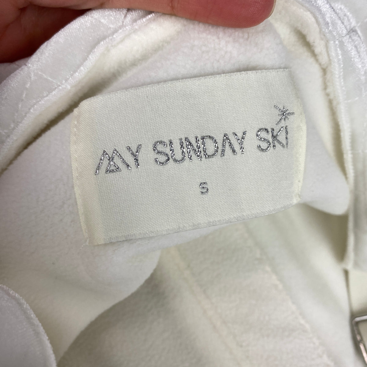 My Sunday Ski New £265 Ivory Quilted Salopettes S