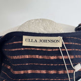 Ulla Johnson Navy & Copper Metallic Blouse S
