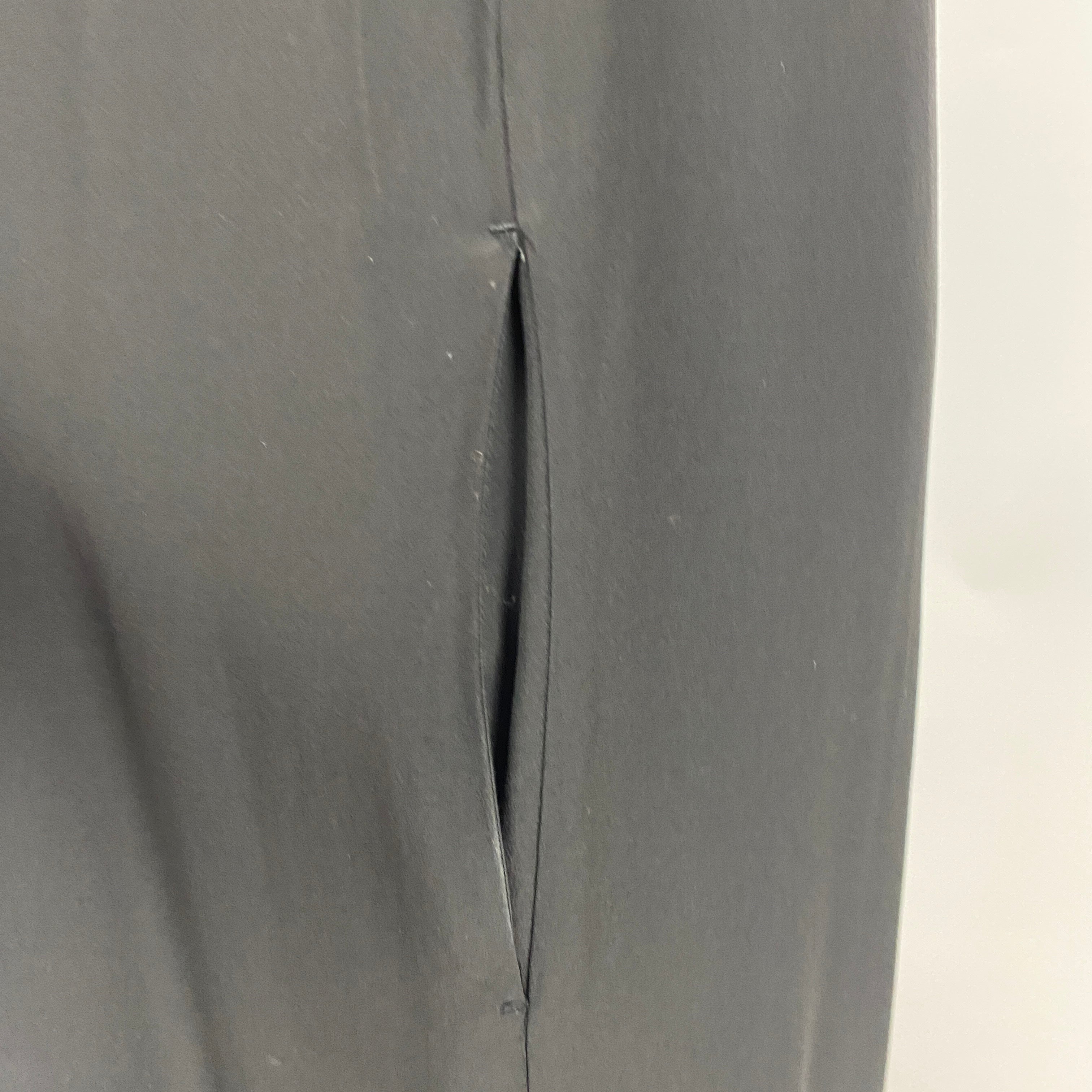 Matteau £543 Black Silk Sleeveless Column Maxi Dress M