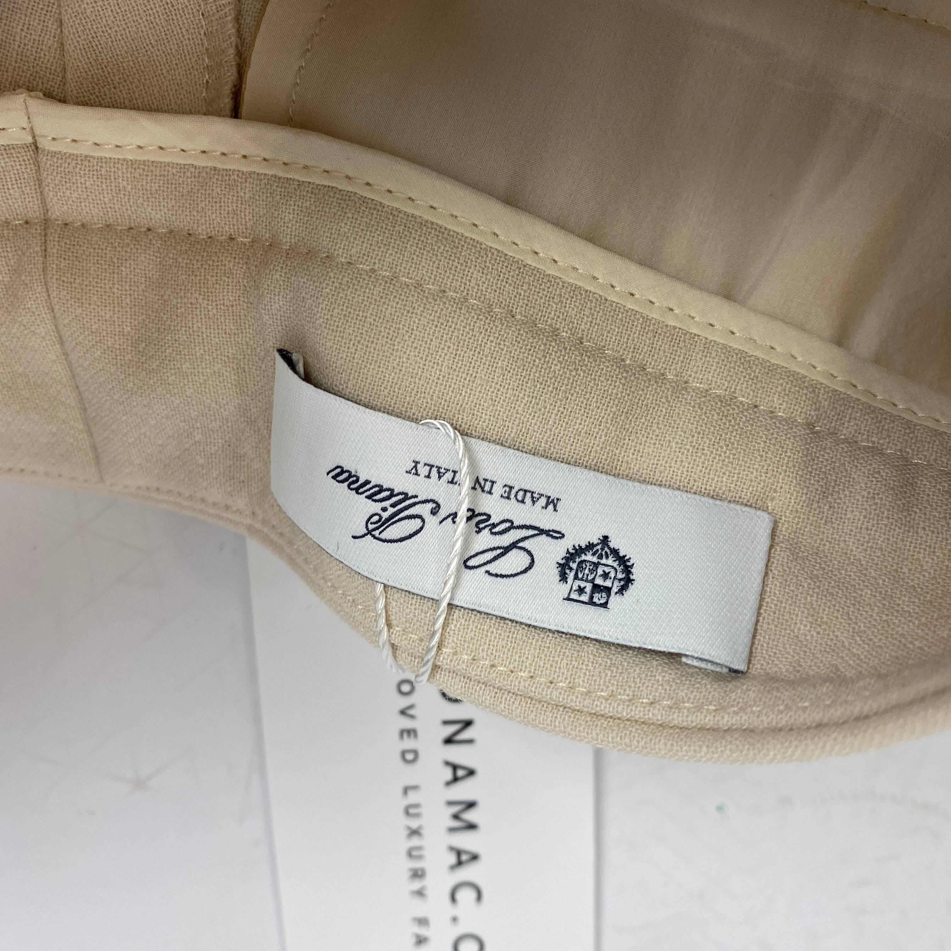 Loro Piana Cream Textured Wool Crepe Trousers XS