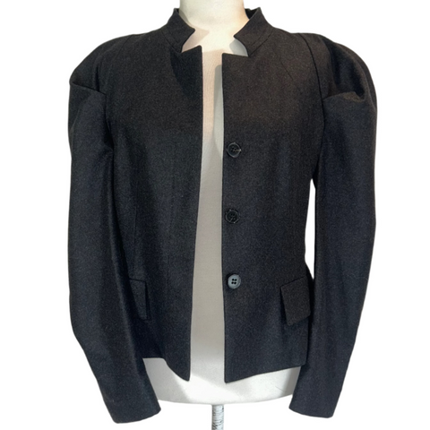 Hugo Boss New Charcoal Pure Cashmere Nehru Jacket S