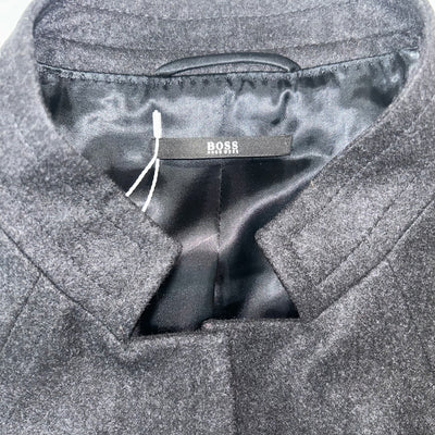 Hugo Boss New Charcoal Pure Cashmere Nehru Jacket S