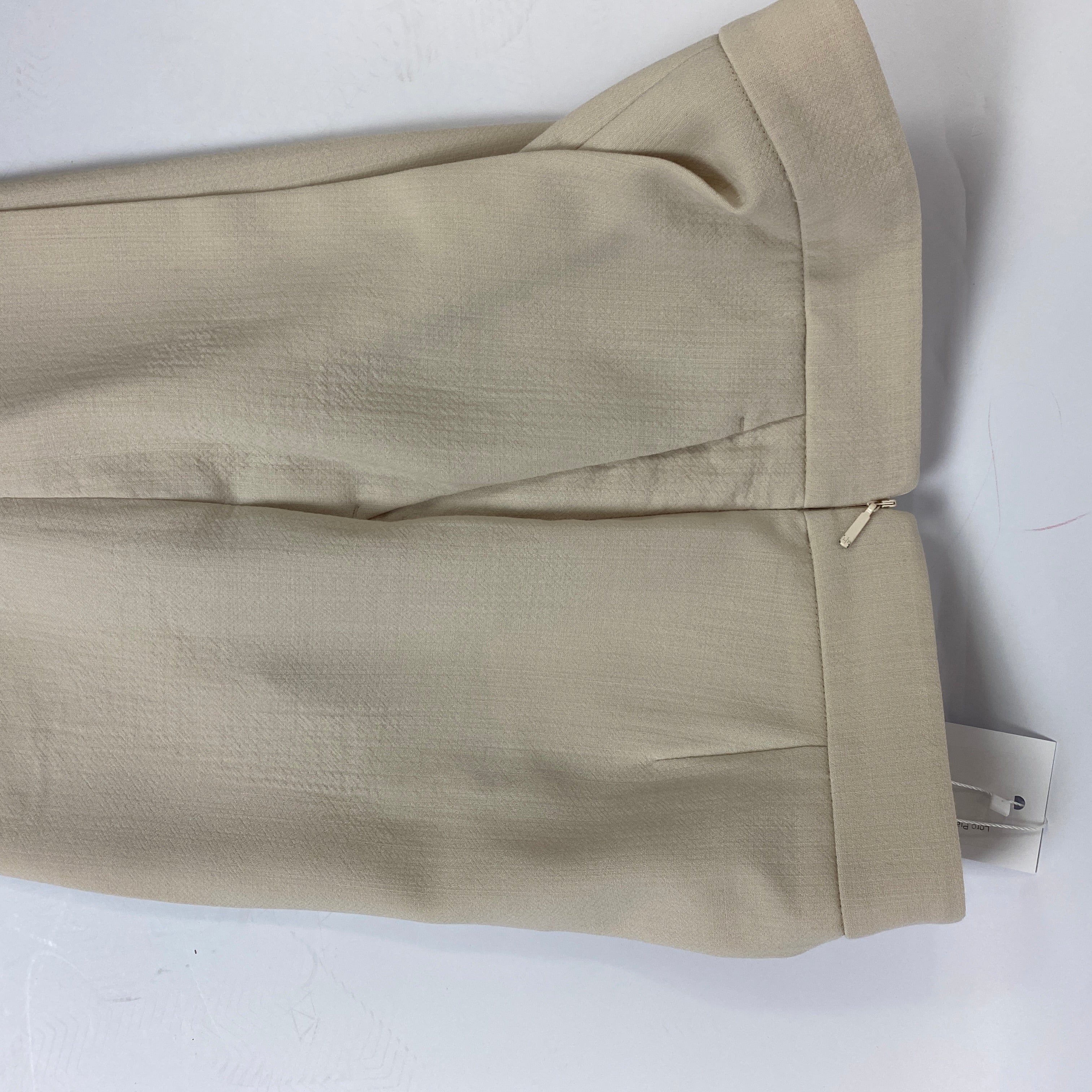 Loro Piana Cream Textured Wool Crepe Trousers XS