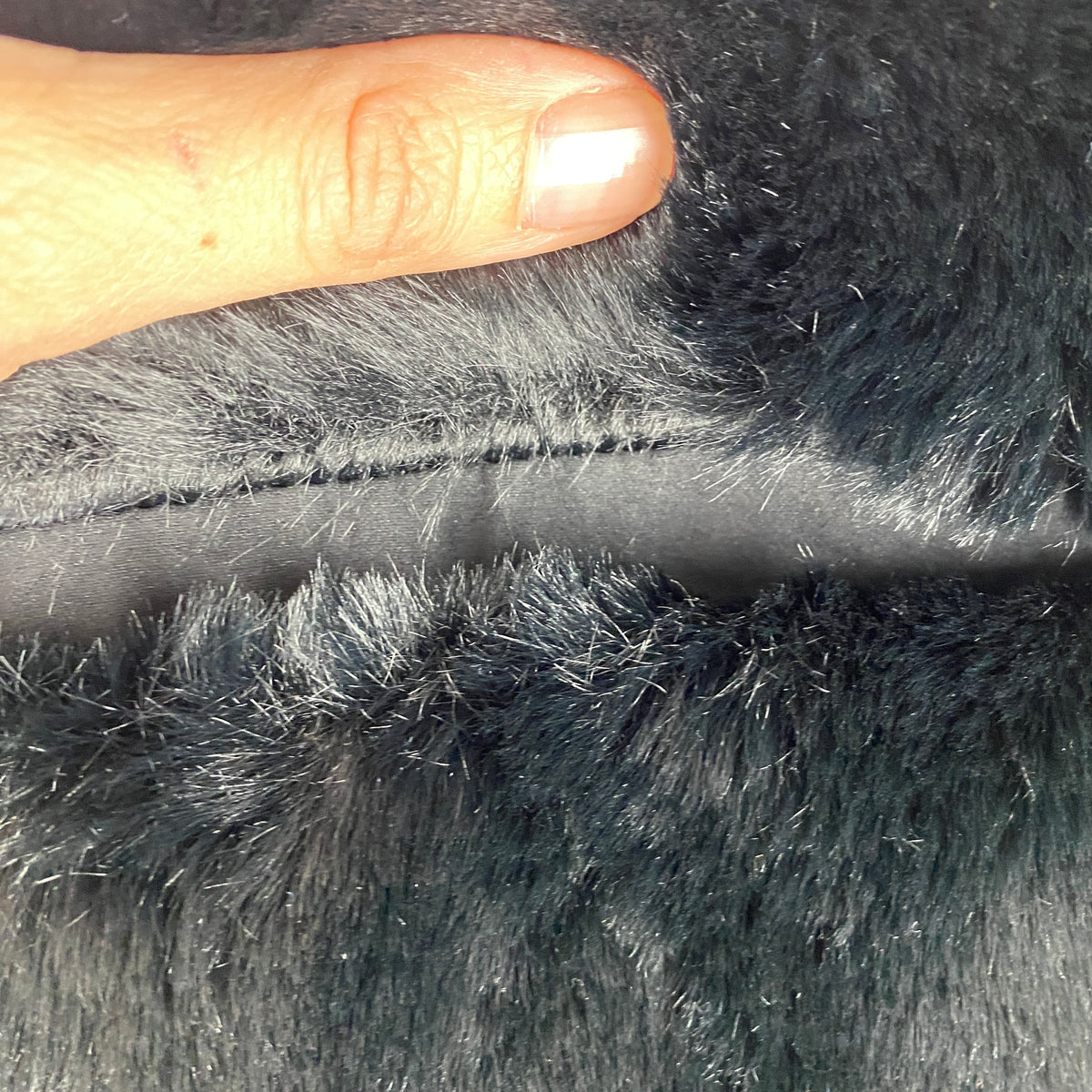 Apparis New £395 Black Faux Fur Jacket M