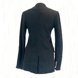 Christopher Esber £900 Black Boucle Collarless Jacket S