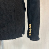 Christopher Esber £900 Black Boucle Collarless Jacket S