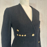 Christopher Esber £900 Black Boucle Collarless Jacket S