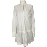 Anna Mason White Pointelle Cotton Dress S