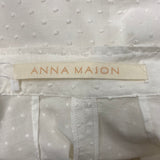 Anna Mason White Pointelle Cotton Dress S