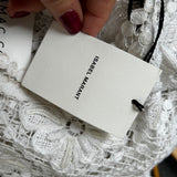 Isabel Marant Brand New White Cotton Lace Hankerchief Hem Top S