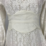 Anna Mason Ivory Broderie Anglais Dress XS